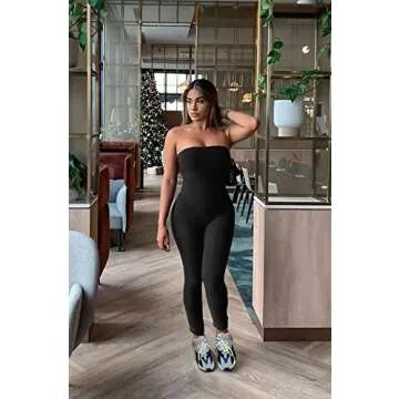 GOBLES Women's Sexy Off-The-Shoulder Jumpsuit
