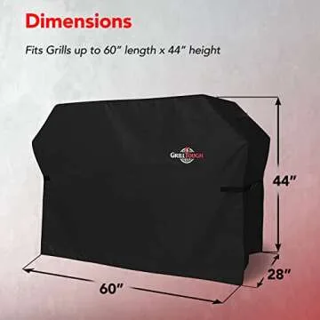 GrillTough Heavy-Duty 60 Inch BBQ Grill Cover