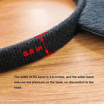 CHuangQi Mouse Ears Headband (Set of 2), Solid Black Ears for Boy & Girl Birthday Party, Party Favors
