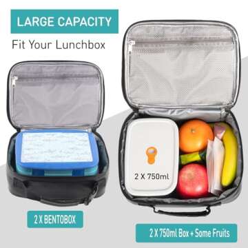 Tongtai Kids Lunch Box,Boy Insulated Lunch Boxes Game Leather Lunch Bag for School,Thermal Meal Cool...