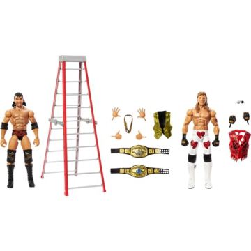 Mattel WWE Elite Collection WrestleMania X Ladder Match Action Figures & Accessories, Collectible Se...