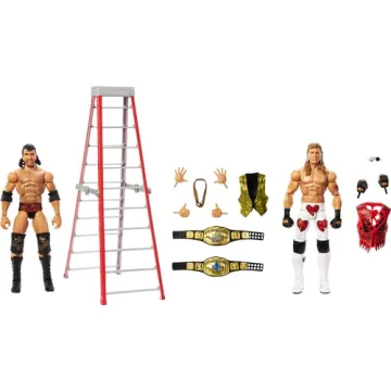 Mattel WWE Elite Collection WrestleMania X Ladder Match Action Figures & Accessories, Collectible Se...