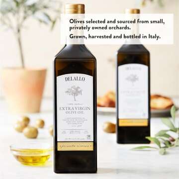 DeLallo Private Reserve Extra Virgin Olive Oil, 16.9 oz Bottle, (2 Pack), Made in Italy, Cold Pressed, Single Origin