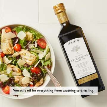 DeLallo Private Reserve Extra Virgin Olive Oil, 16.9 oz Bottle, (2 Pack), Made in Italy, Cold Pressed, Single Origin