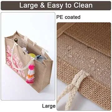 Itgowisa Personalized Pink Beach Tote Bag for Women