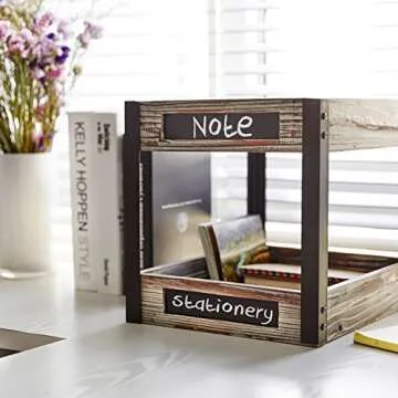 Chic 2 Tier Desktop Organizer for Home and Office