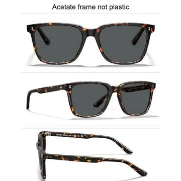 CARFIA Acetate Polarized Sunglasses for Women Small Face - AntiGlare UV400 Protection CA5354