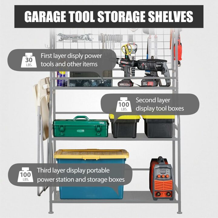 Alloy Steel Tool Storage Organizer for Garage