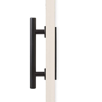 MJC Heavy-Duty Sliding Barn Door Hardware Kit with Latch