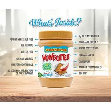 WowButter Natural Peanut Free Creamy 4.4lb Jars, 2 Pack Results