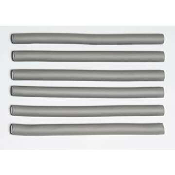 Diane Twist-Flex Rods, Hair Rollers for Women and Girls, 11/16", Gray DT22, 6 Pack