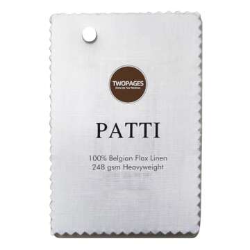 TWOPAGES Patti Belgian Flax Linen Curtain Fabric Sample Book