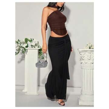 GORGLITTER Women's One Shoulder Tank Top for Stylish Comfort