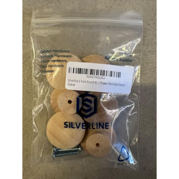 Silverline Wood Drawer Knobs for Stylish Furniture Upgrade