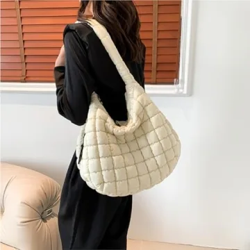 Chic Puffer Crossbody Bag - Stylish Lightweight Quilted Tote