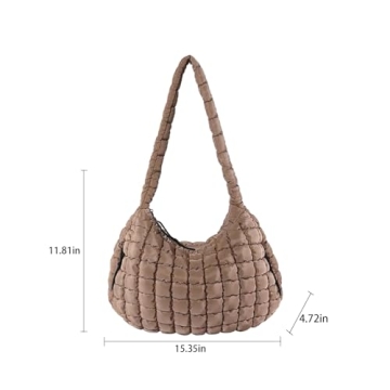 Chic Puffer Crossbody Bag - Stylish Lightweight Quilted Tote