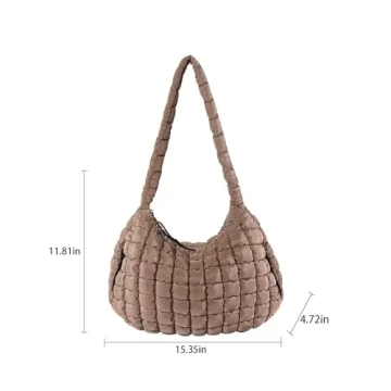 Chic Puffer Crossbody Bag - Stylish Lightweight Quilted Tote