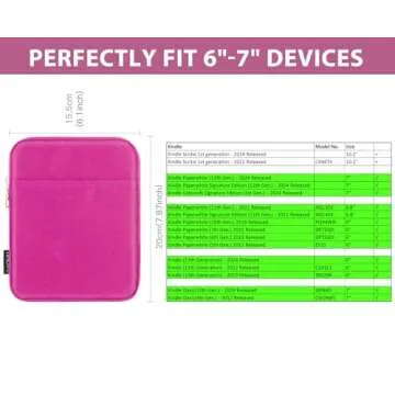 TiMOVO 6-7 Inch Sleeve Case for All-New Kindle Paperwhite/Colorsoft Signature Edition, Protective Sl...