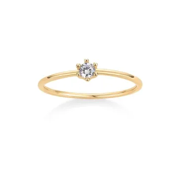 PAVOI 18K Gold Plated Marquise Stackable Ring for Women