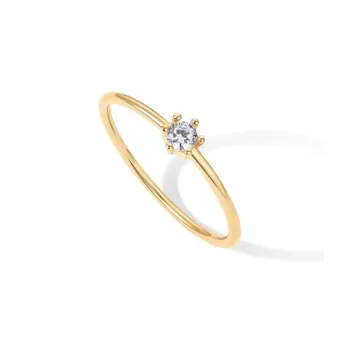 PAVOI 18K Gold Plated Marquise Stackable Ring for Women