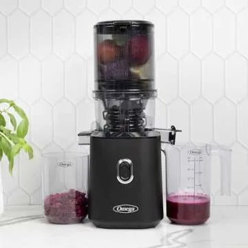 Omega Cold Press Juicer Slow Masticating for Vegetable and Fruit Juice Time Saving Series for Batch ...