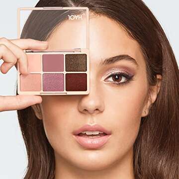 JOAH Eyeshadow Palette, Escapades Eye Makeup, 6 Shades, Richly Pigmented, Long Lasting Powder Shadow in Matte & Shimmer Finishes, Korean Beauty Palettes, Lavender Fields