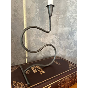 Elegant Iron Hand Forged Candle Holder for Vintage Decor