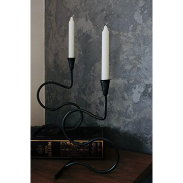Elegant Iron Hand Forged Candle Holder for Vintage Decor