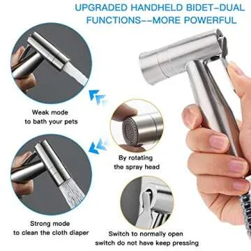 Soosi Handheld Bidet Sprayer – Premium Stainless Steel Dual Mode Spray Head