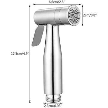 Handheld Bidet Sprayer for Toilet, Soosi Dual Mode Spray Head (Jet/Soft) Baby Cloth Diaper Sprayer Bidet for Toilet Stainless Steel Bathroom Hand Held Muslim Shattaf (Bidet Sprayer Head Only)