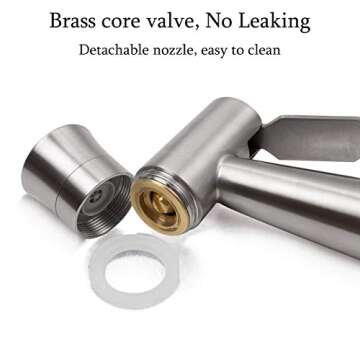 Handheld Bidet Sprayer for Toilet, Soosi Dual Mode Spray Head (Jet/Soft) Baby Cloth Diaper Sprayer Bidet for Toilet Stainless Steel Bathroom Hand Held Muslim Shattaf (Bidet Sprayer Head Only)