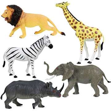 Click N' Play Jumbo Animal Figurine Playset for Kids