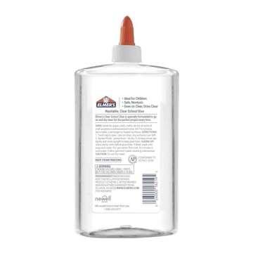 Elmer's Clear Liquid School Glue – Perfect for Slime & Crafts, 16 Ounces
