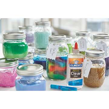 Elmer's Clear Liquid School Glue for Slime & Crafts