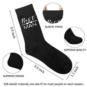 Groomsmen Proposal Gifts - ElegantPark Socks Set of 7