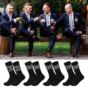 Groomsmen Proposal Gifts - ElegantPark Socks Set of 7