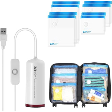 VMstr Travel Vacuum Storage Bags with Electric Pump