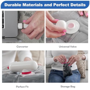VMstr Travel Vacuum Storage Bags with Electric Pump