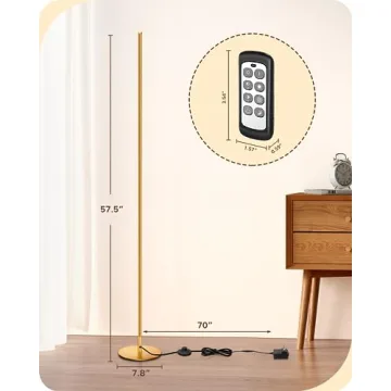 EDISHINE LED Corner Floor Lamp - Chic Dimmable Light Set of 2