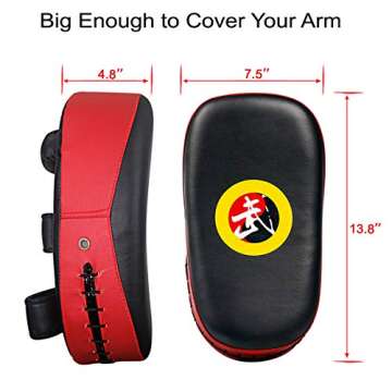 TLBTEK Taekwondo Kick Pad PU Muay Thai Pads MMA Karate Kick Pads Kickboxing Training Pads Martial Ar...