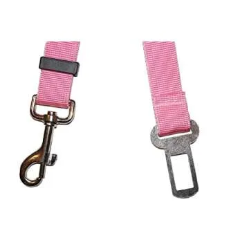 Downtown Pet Supply Universal Dog Seat Belt for Car, Pink 16-27" 1 PK - Dog Safety Belt for Car with a Swivel Snap Hook and Car Seat Belt Clip - Adjustable Dog Tether for Car, Fits Most Vehicles
