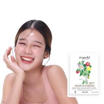 RESPEKT Facial Sheet Mask for Pore Tightening, Collagen Boost, Dark Spots, Moisturizing, Wrinkles: Collagen, Peptide, Hyaluronic Acid, Diamond Powder, Niacinamide, Biodegradable Sheet