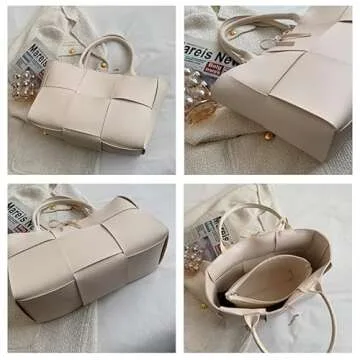 Stylish HOKMAH Large PU Leather Tote Bag for Women