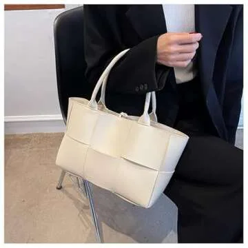 Stylish HOKMAH Large PU Leather Tote Bag for Women