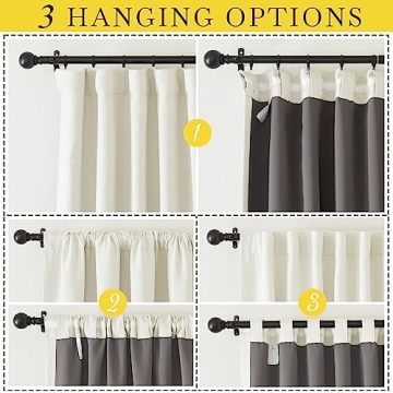NICETOWN Faux Linen Blackout Curtains for Elegant Living