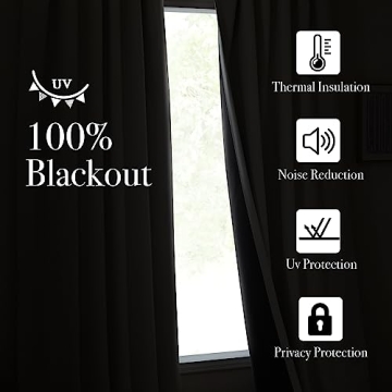 NICETOWN Faux Linen Blackout Curtains for Elegant Living