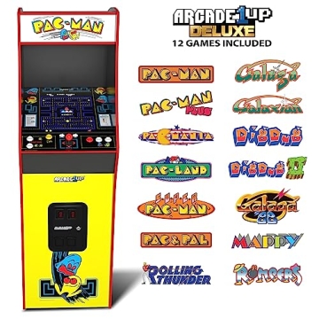 Arcade1Up PAC-Man Deluxe Arcade Machine - 14 Games - Home Fun