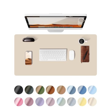 YSAGi Leather Desk Pad Protector - Large Waterproof Mat