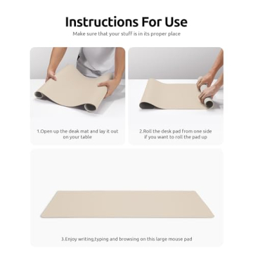 YSAGi Leather Desk Pad Protector - Large Waterproof Mat