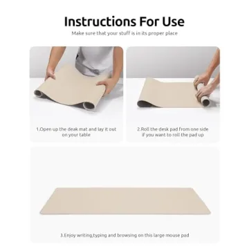 YSAGi Leather Desk Pad Protector - Large Waterproof Mat